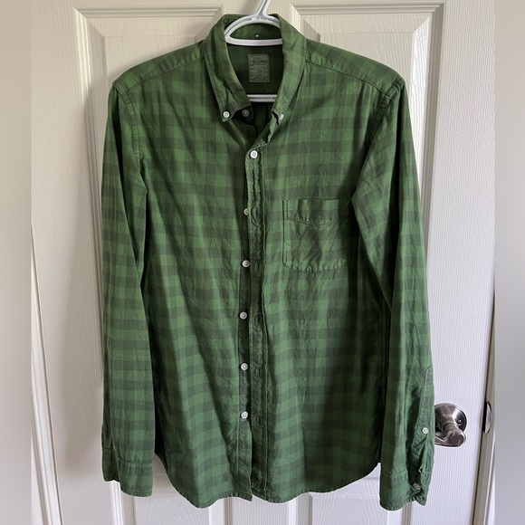 Jcrew slim buffalo plaid oxford - Picture 1 of 3